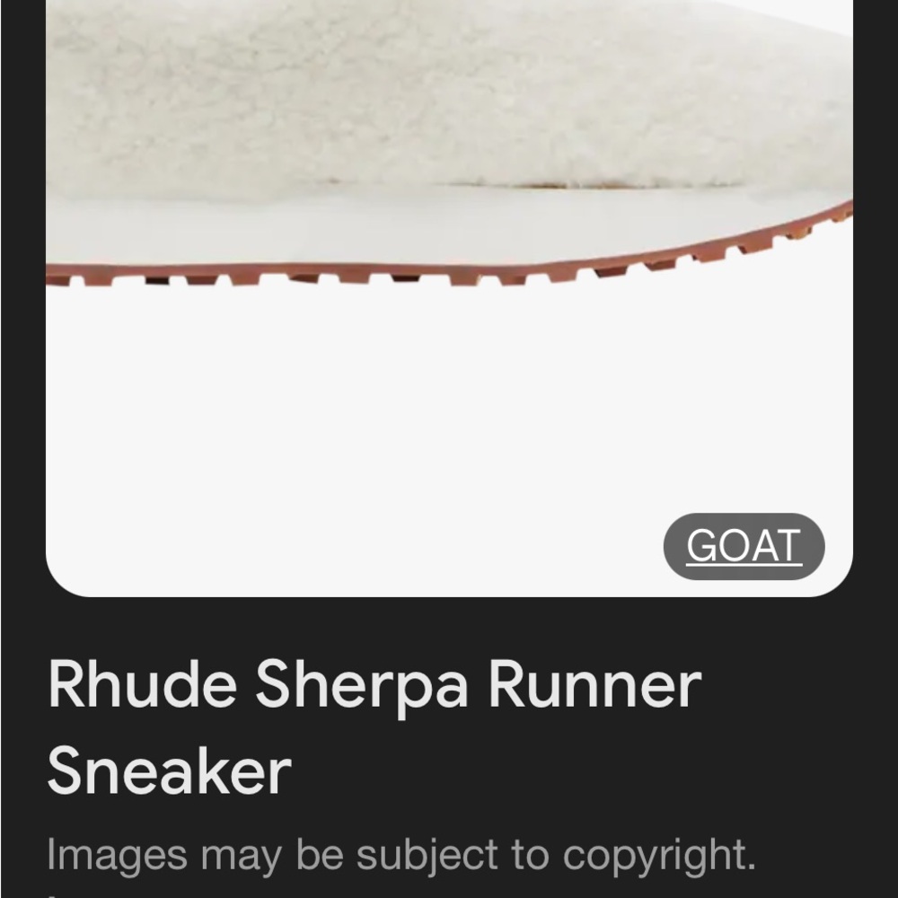 Rhude White Sherpa Runner Sneakers - Picture 3 of 9